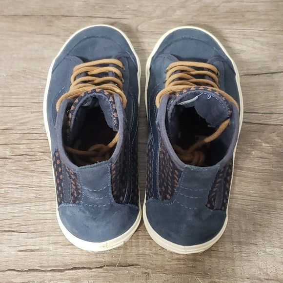 Vans Blue and Brown High-Top Athletic Shoes - Picture 7 of 8